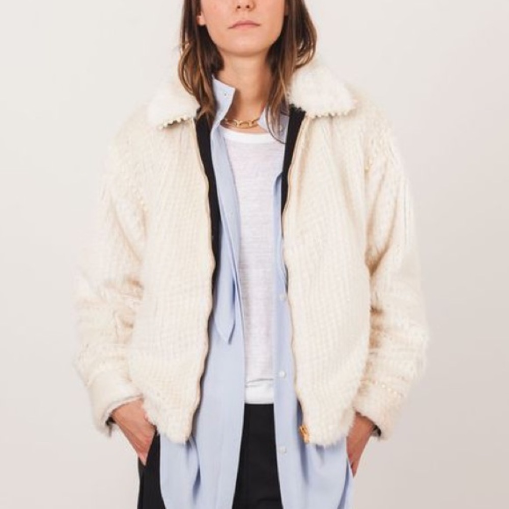 ISO Rachel Comey Mob Jacket in faux fur cream